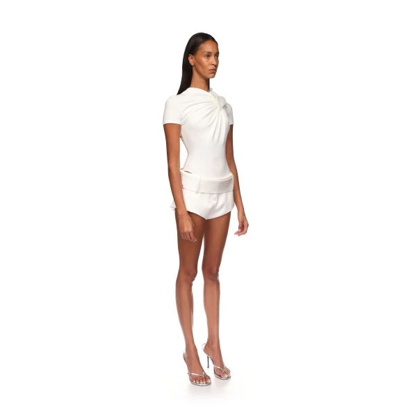 David Koma Pleated Leaf Bodysuit, view 5