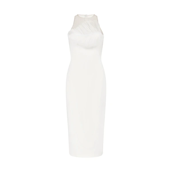 David Koma Pleated Leaf Midi Dress, view 2