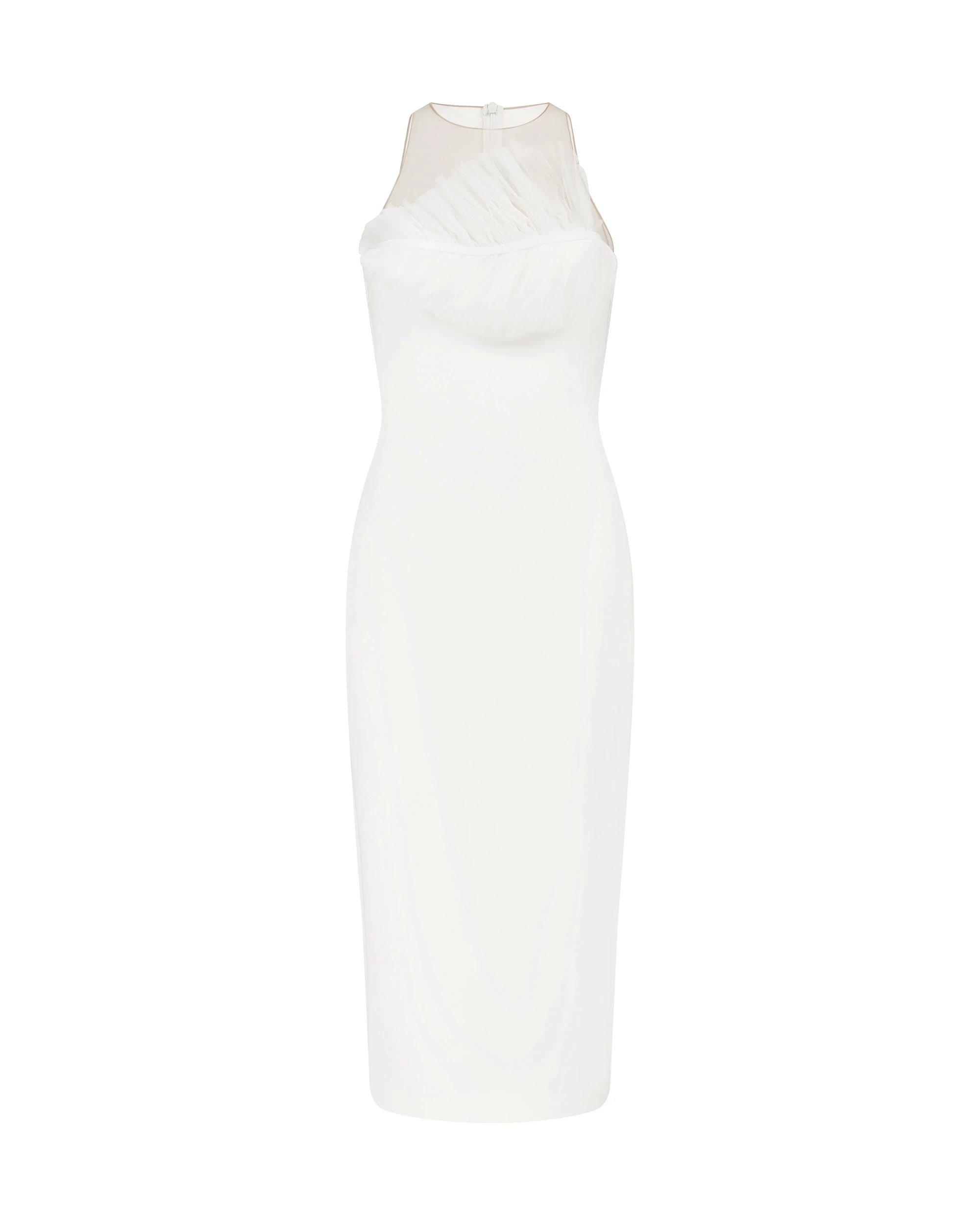 David Koma Pleated Leaf Midi Dress