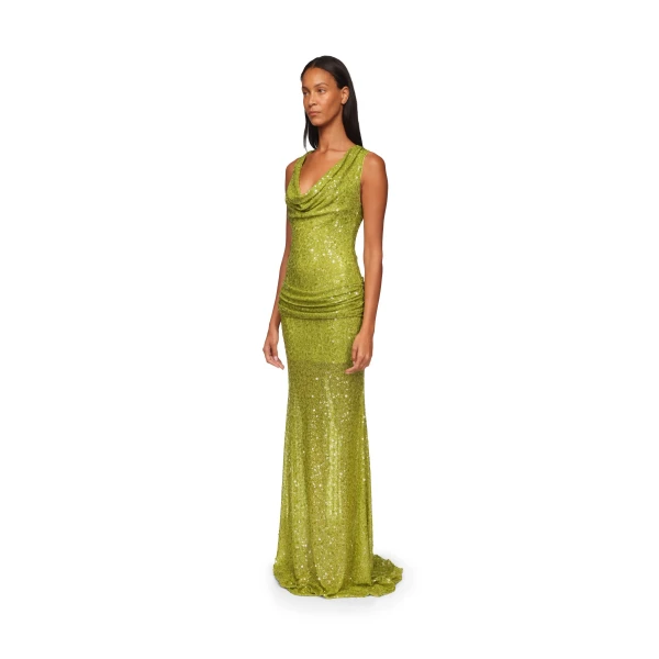 David Koma Plunge Neckline Sequin Embellished Gown, view 4