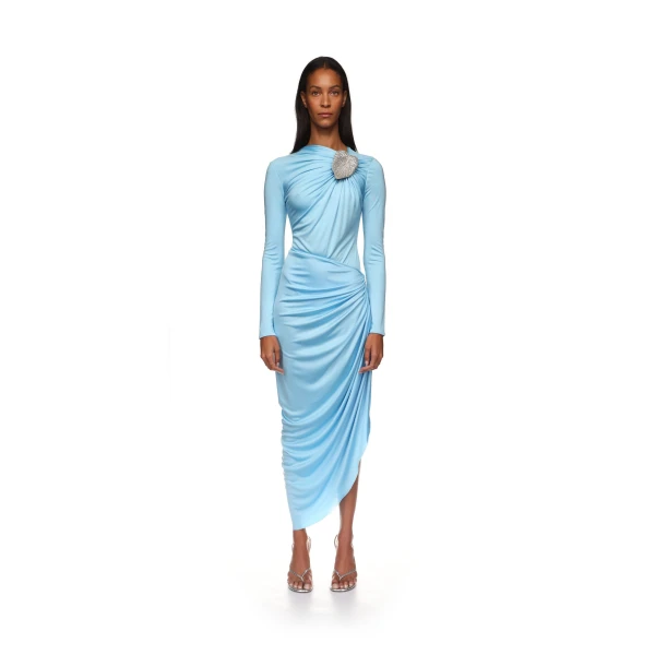 David Koma Ruched Asymmetric Skirt, view 3
