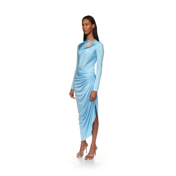 David Koma Ruched Asymmetric Skirt, view 4