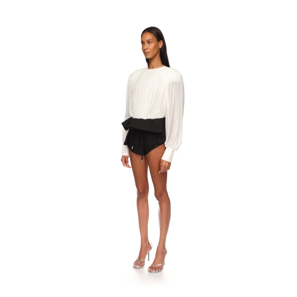 David Koma Ruched Blouse Bodysuit, view 4