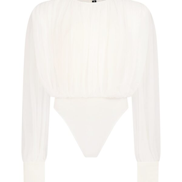 David Koma Ruched Blouse Bodysuit
