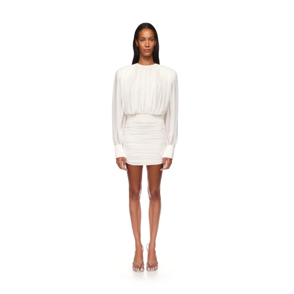 David Koma Ruched Blouse Top Mini Dress, view 3