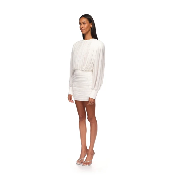 David Koma Ruched Blouse Top Mini Dress, view 4
