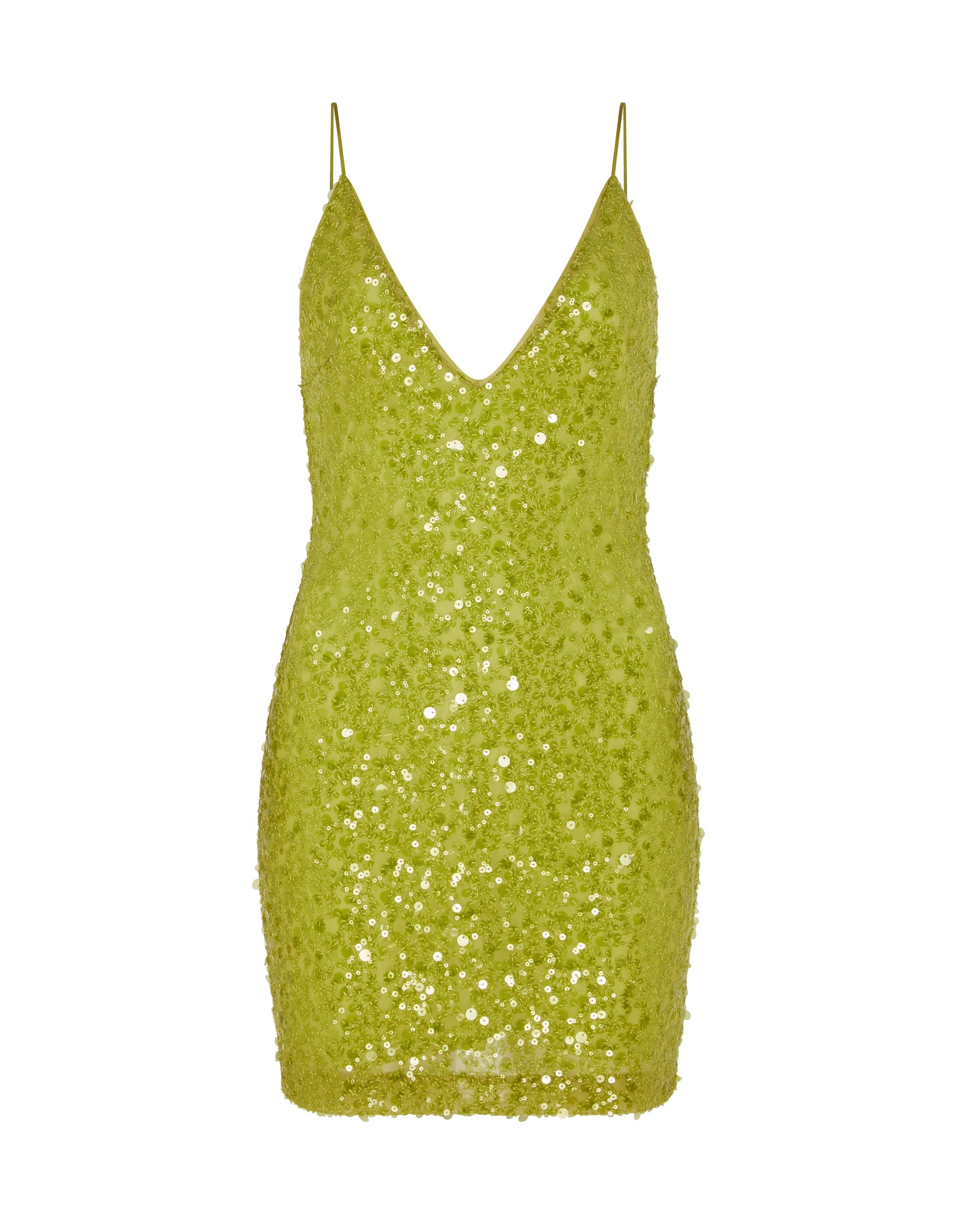 David Koma Sequin Mini Dress In Green