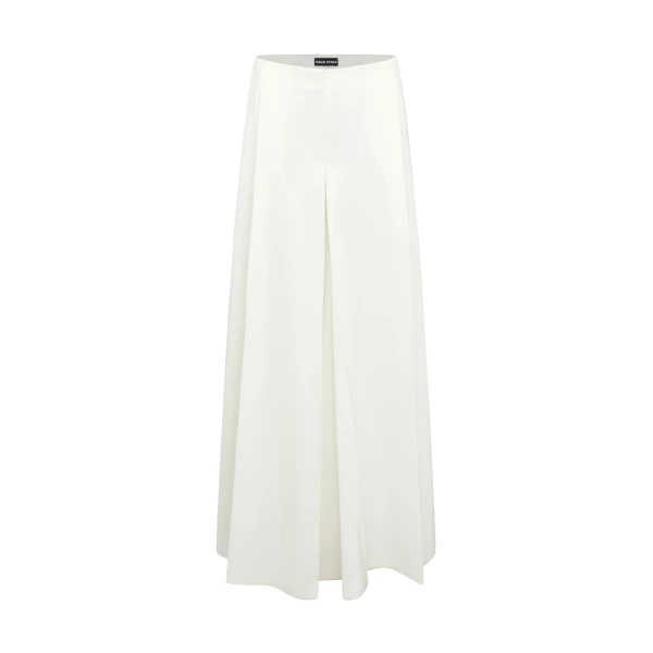 David Koma Wide Leg Flowy Trousers In White, view 2