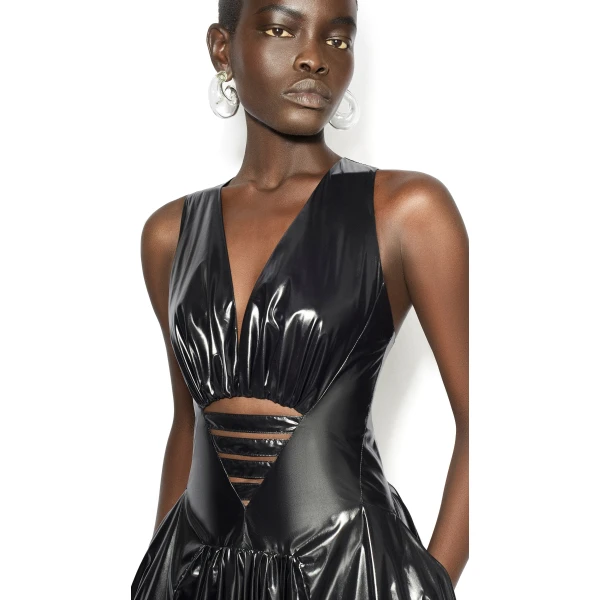 Alaïa Deesse Nylon Dress - ALAÏA Dresses - Laser Cut Luxury - Shop at Luxury Shoes 