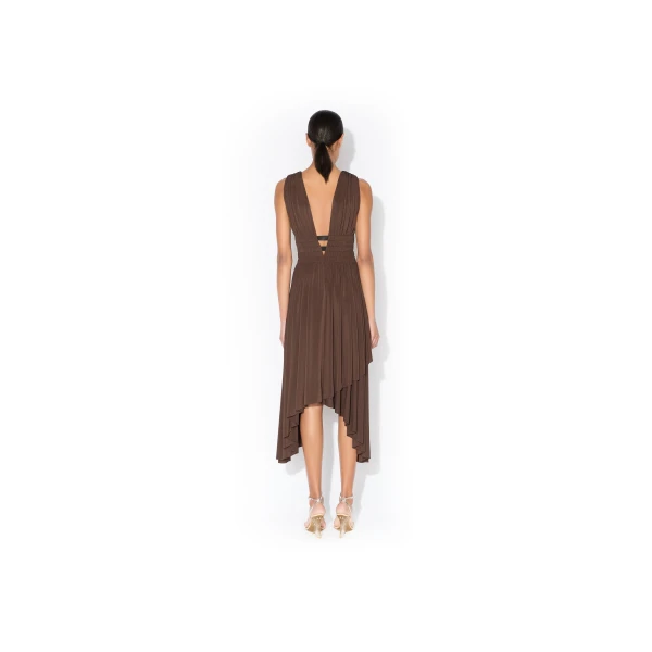 Alaïa Deesse V Neck Dress - ALAÏA Dresses - Laser Cut Luxury - Shop at Luxury Shoes 