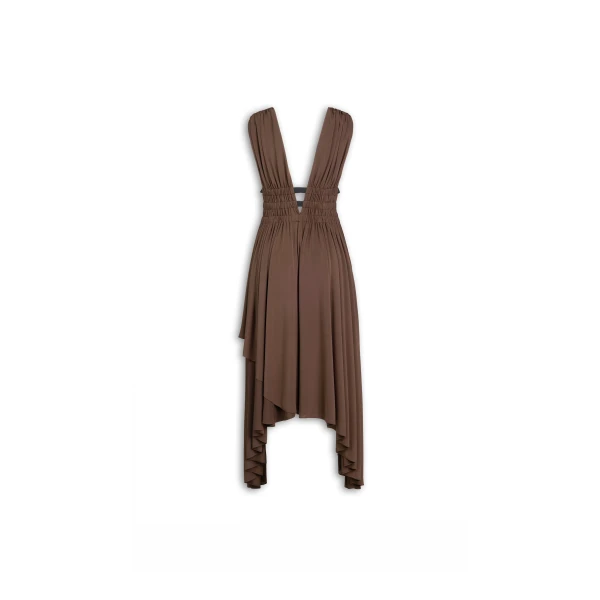 Alaïa Deesse V Neck Dress - ALAÏA Dresses - Laser Cut Luxury - Shop at Luxury Shoes 