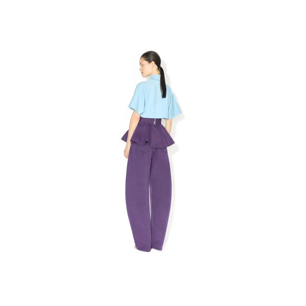 Alaia Denim Peplum Belt, view 3