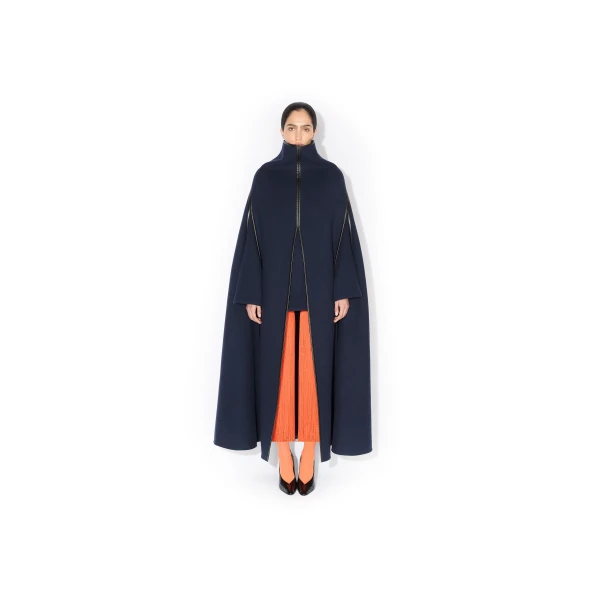 Alaia Double Face Wool Cape Coat, view 2