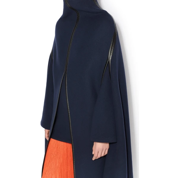Alaia Double Face Wool Cape Coat, view 4