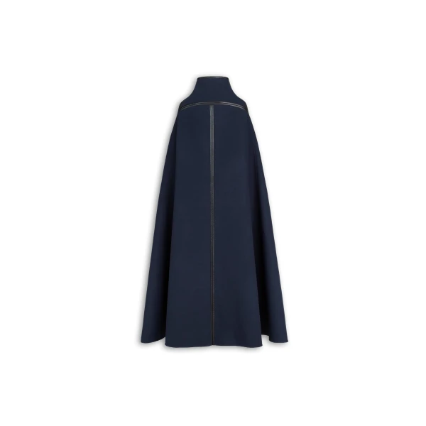 Alaia Double Face Wool Cape Coat, view 5