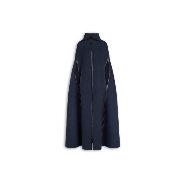 Alaïa Double Face Wool Cape Coat - ALAÏA Coats - Laser Cut Luxury - Shop at Luxury Shoes 