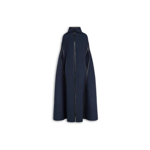 Alaïa Double Face Wool Cape Coat - ALAÏA Coats - Laser Cut Luxury - Shop at Luxury Shoes 