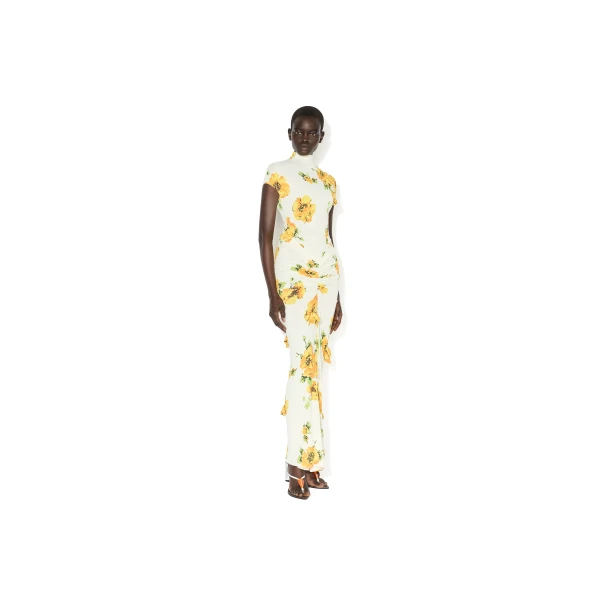 Alaïa Draped Printed Dress - ALAÏA Dresses - Laser Cut Luxury - Shop at Luxury Shoes 
