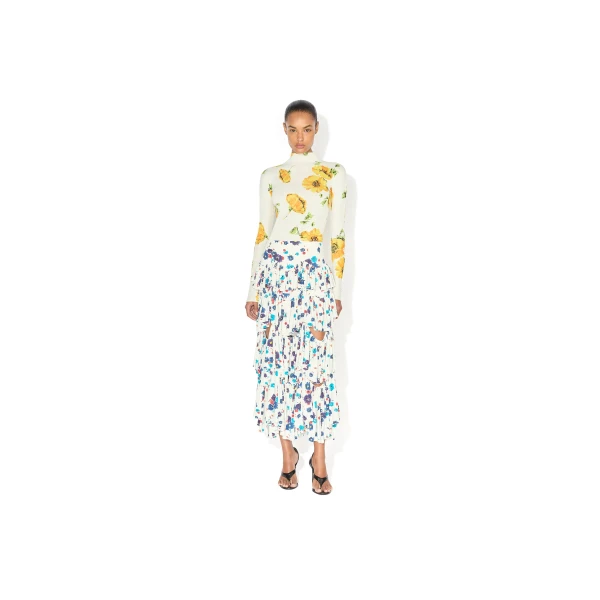 Alaïa Draped Printed Skirt - ALAÏA Skirts - Laser Cut Luxury - Shop at Luxury Shoes 