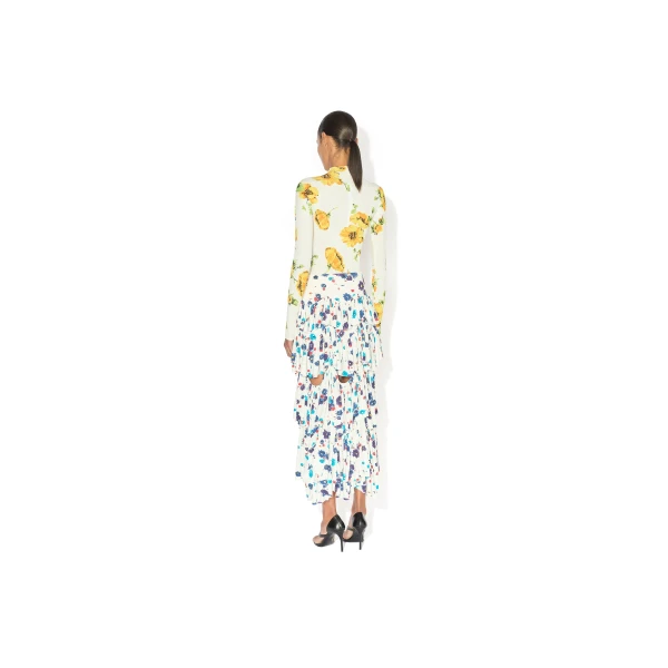 Alaia Draped Printed Skirt, view 3