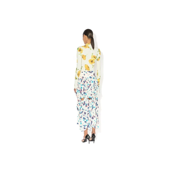 Alaïa Draped Printed Skirt - ALAÏA Skirts - Laser Cut Luxury - Shop at Luxury Shoes 