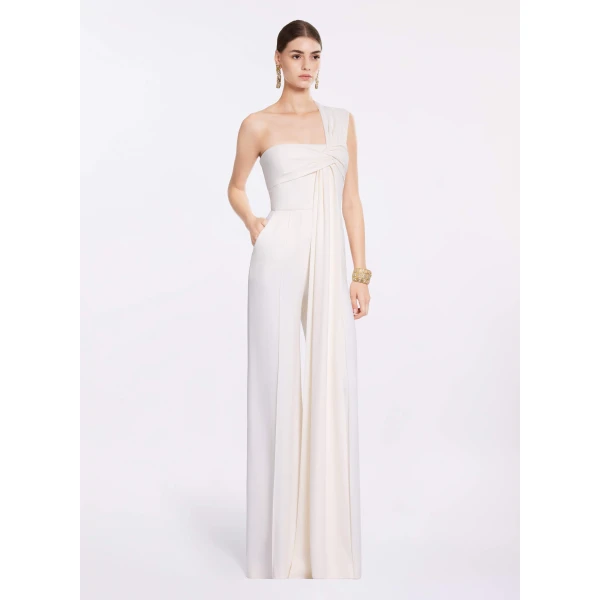 Elie Saab Asymmetric Cady Jumpsuit, view 2