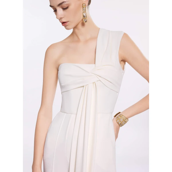Elie Saab Asymmetric Cady Jumpsuit, view 4