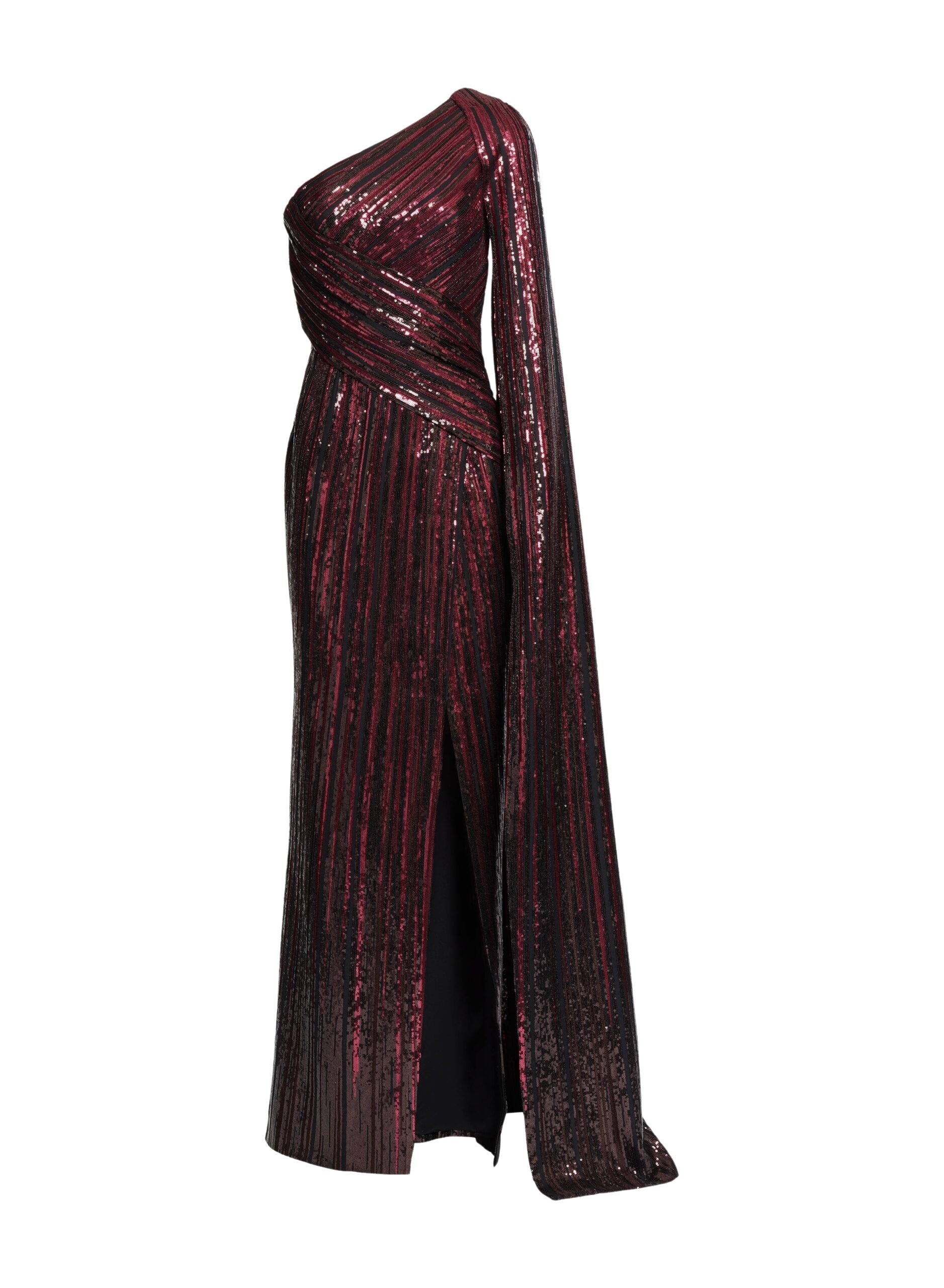 Elie Saab Asymmetrical Sequin Embroidered Dress in Multicolour featuring  – Luxury Designer Fashion at Luxury Shoes .