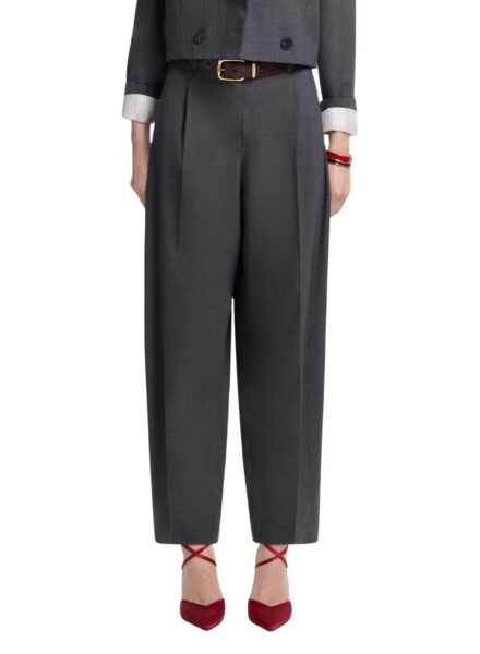 Elie Saab Balloon Wool Pants in Grey featuring  – Luxury Designer Fashion at Luxury Shoes .