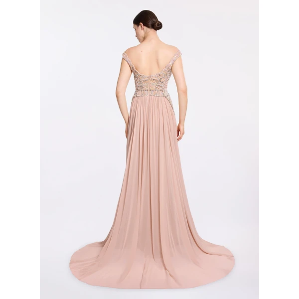 Elie Saab Bead Embroidered Corset Dress, view 3