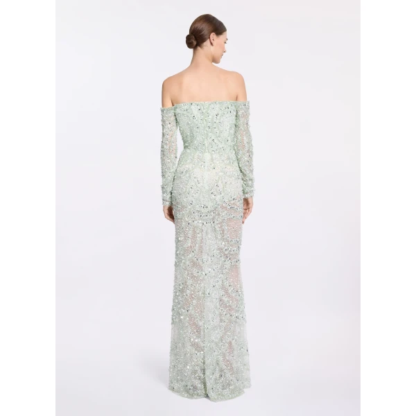 Elie Saab Bead Embroidered Gown, view 3