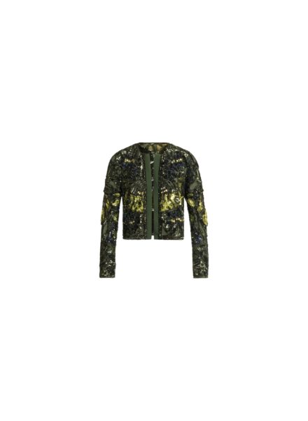 Elie Saab Bead Embroidered Jacket in Green featuring  – Luxury Designer Fashion at Luxury Shoes .