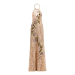 Elie Saab Bead Embroidered Lace Dress