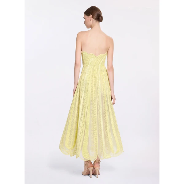 Elie Saab Bead Embroidered Midi Dress, view 3
