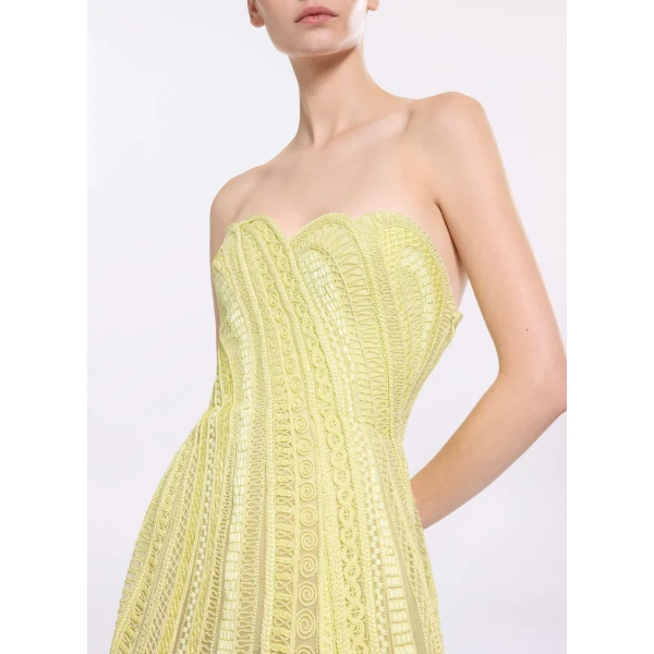 Elie Saab Bead Embroidered Midi Dress, view 4