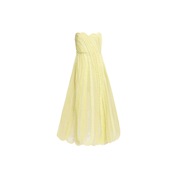 Elie Saab Bead Embroidered Midi Dress