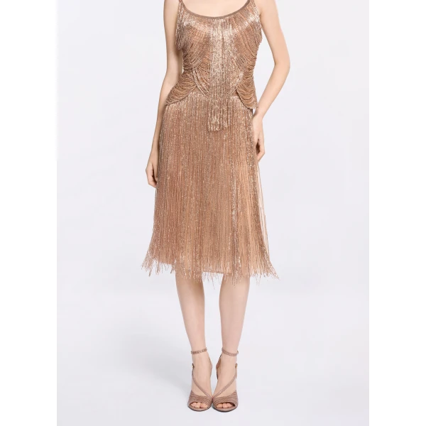 Elie Saab Bead Embroidered Midi Skirt, view 2
