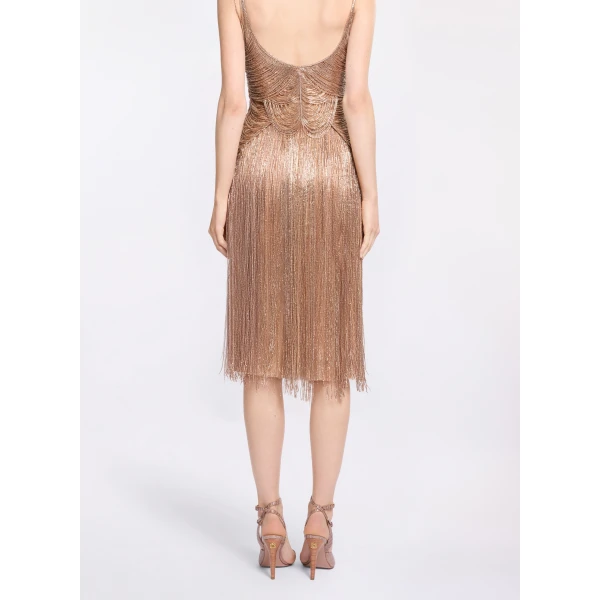 Elie Saab Bead Embroidered Midi Skirt, view 3