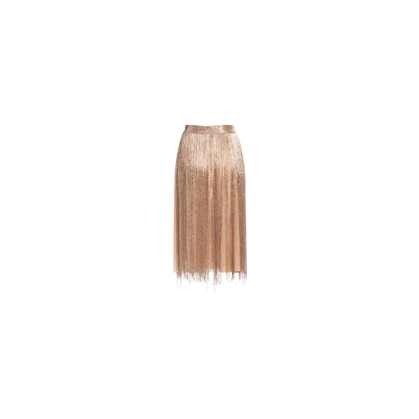 Elie Saab Bead Embroidered Midi Skirt, view 5