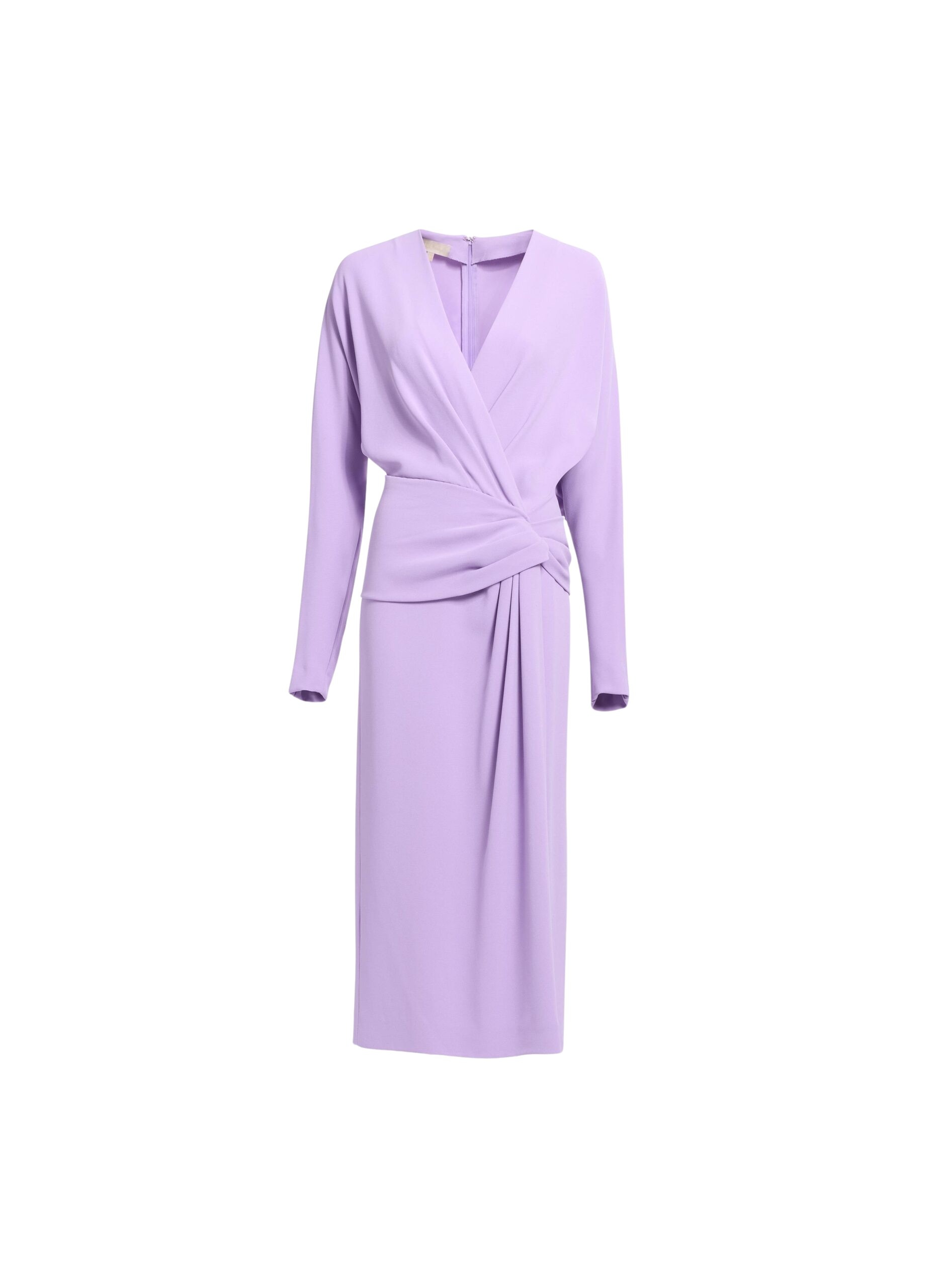 Elie Saab Cady Midi Dress in Purple featuring  – Luxury Designer Fashion at Luxury Shoes .