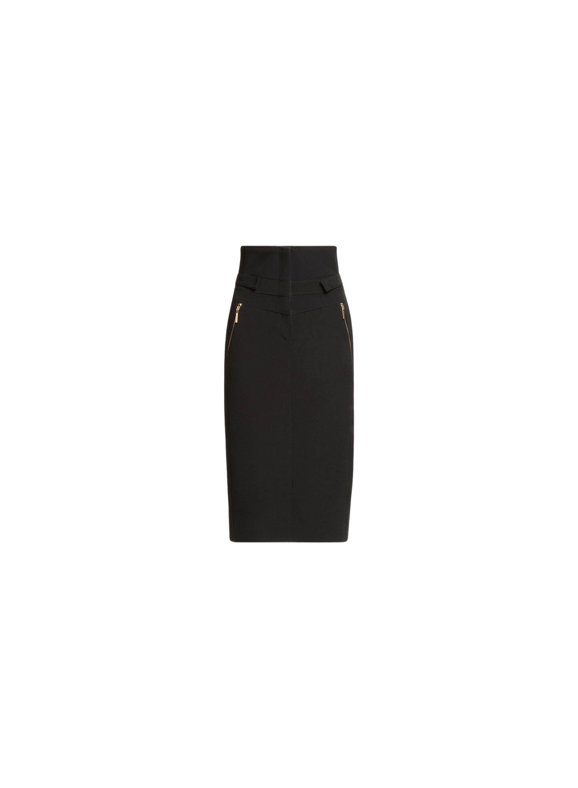 Elie Saab Cady Midi Skirt in Black featuring  – Luxury Designer Fashion at Luxury Shoes .
