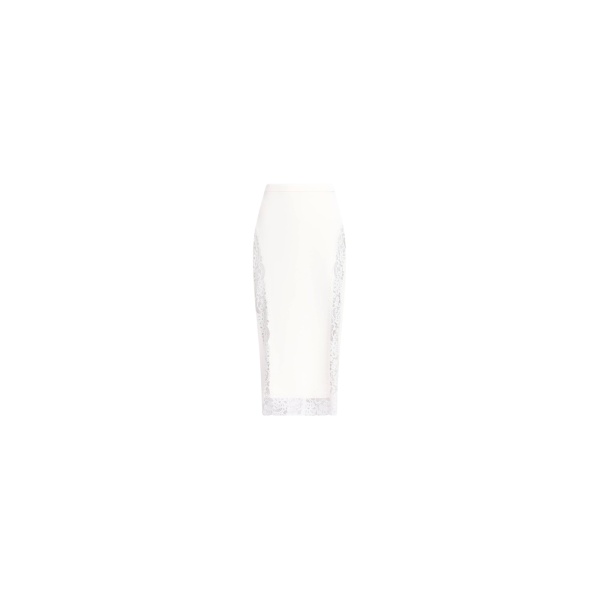 Elie Saab Cady and Lace Skirt in White featuring  – Luxury Designer Fashion at Luxury Shoes .