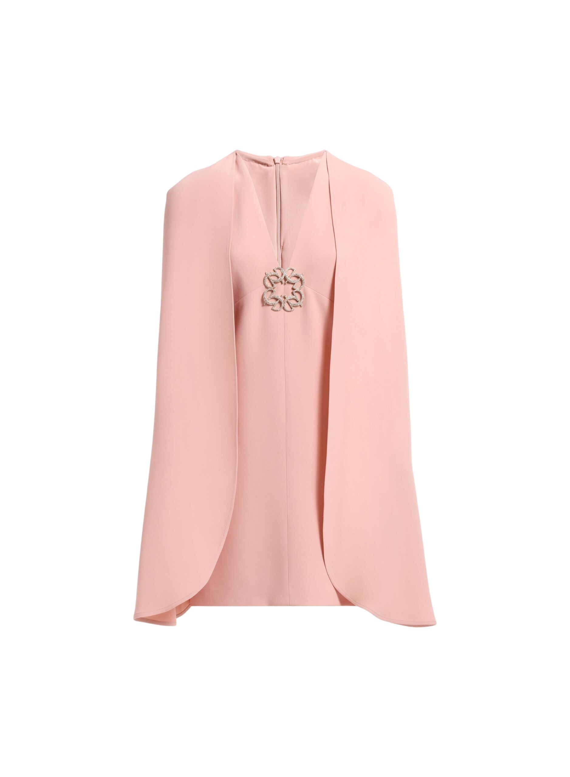 Elie Saab Cape Cady Short Dress in Pink featuring  – Luxury Designer Fashion at Luxury Shoes .