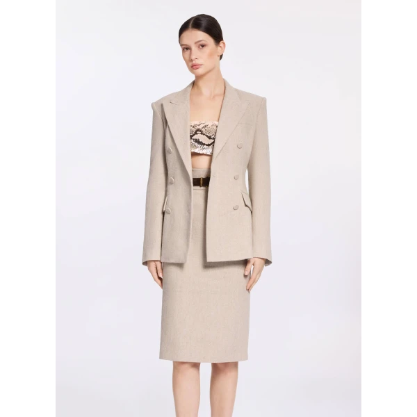 Elie Saab Cotton Canvas Blazer, view 2