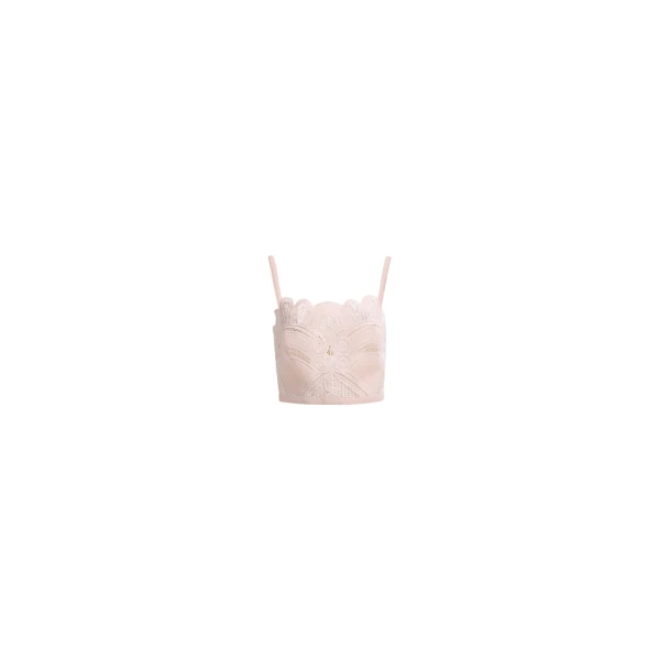 Elie Saab Cotton Embroidered Bralette