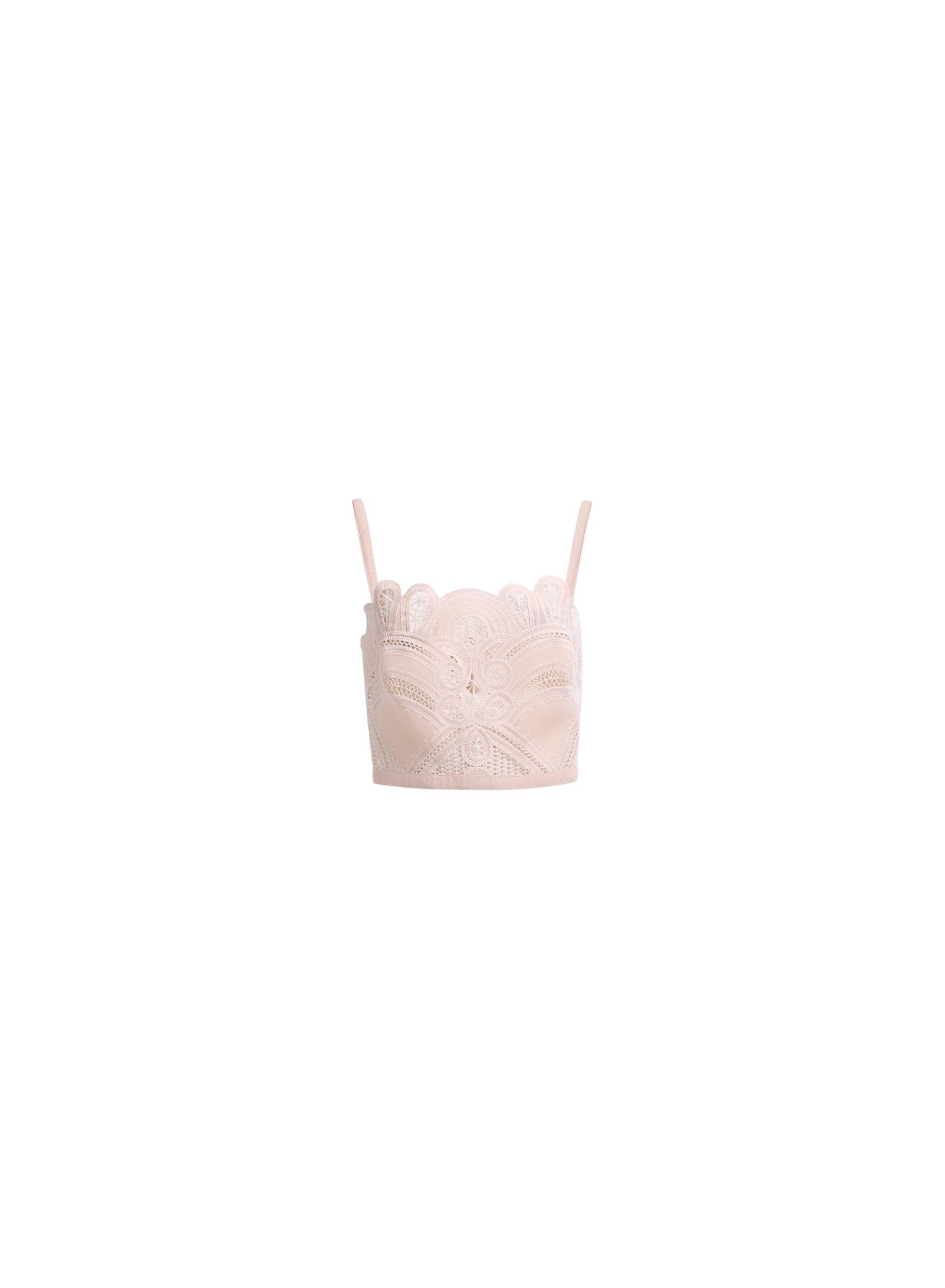 Elie Saab Cotton Embroidered Bralette