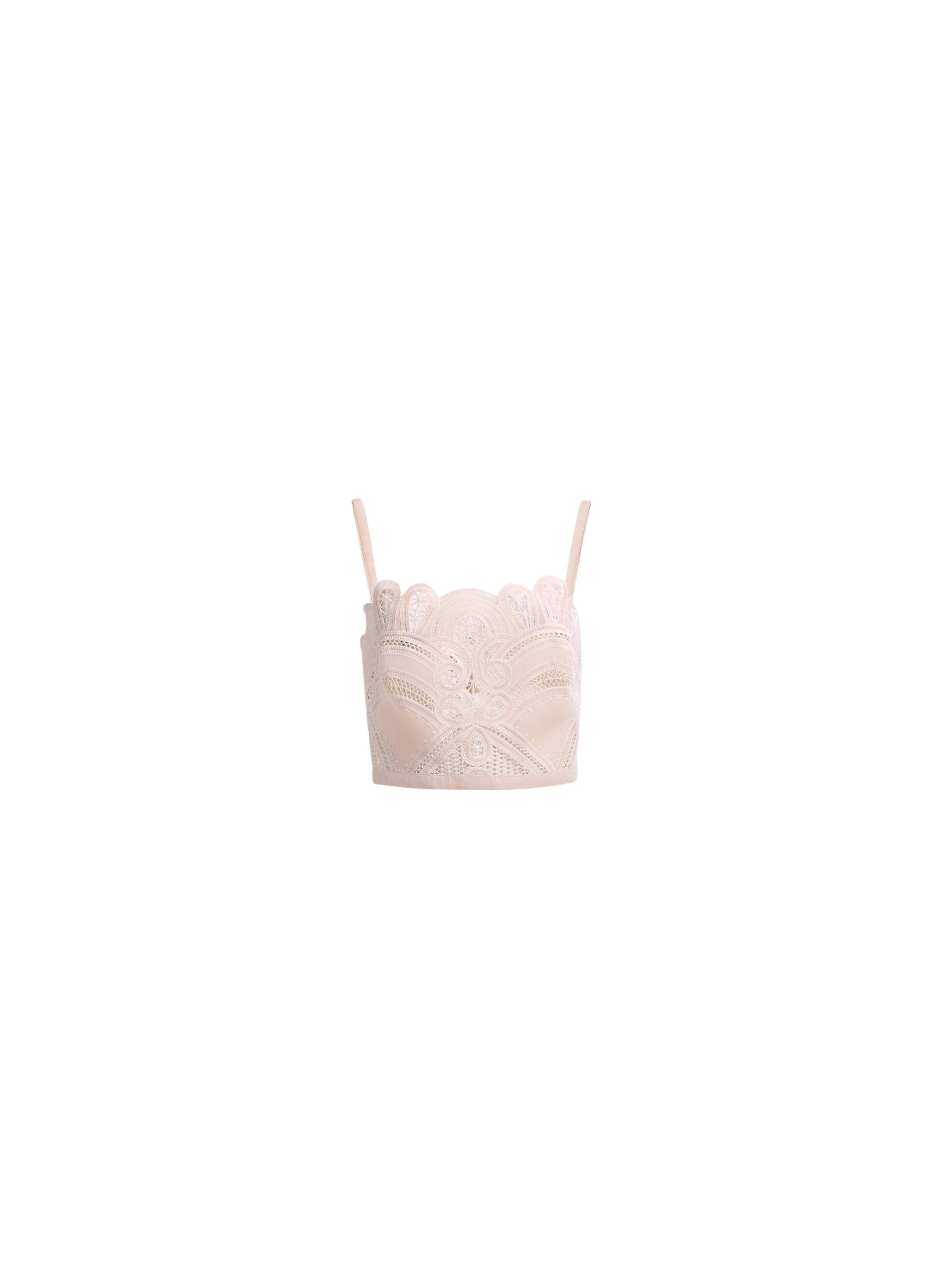 Elie Saab Cotton Embroidered Bralette