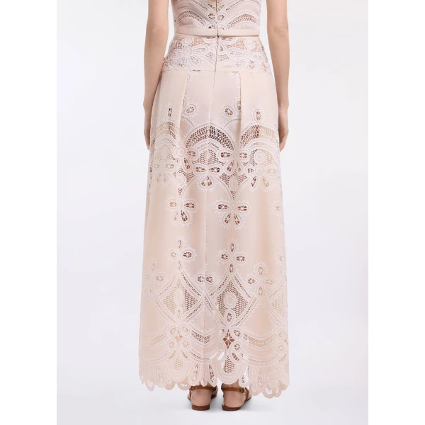 Elie Saab Cotton Embroidered Skirt, view 3