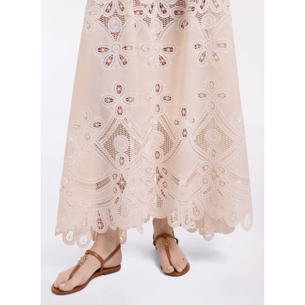 Elie Saab Cotton Embroidered Skirt, view 4