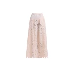 Elie Saab Cotton Embroidered Skirt